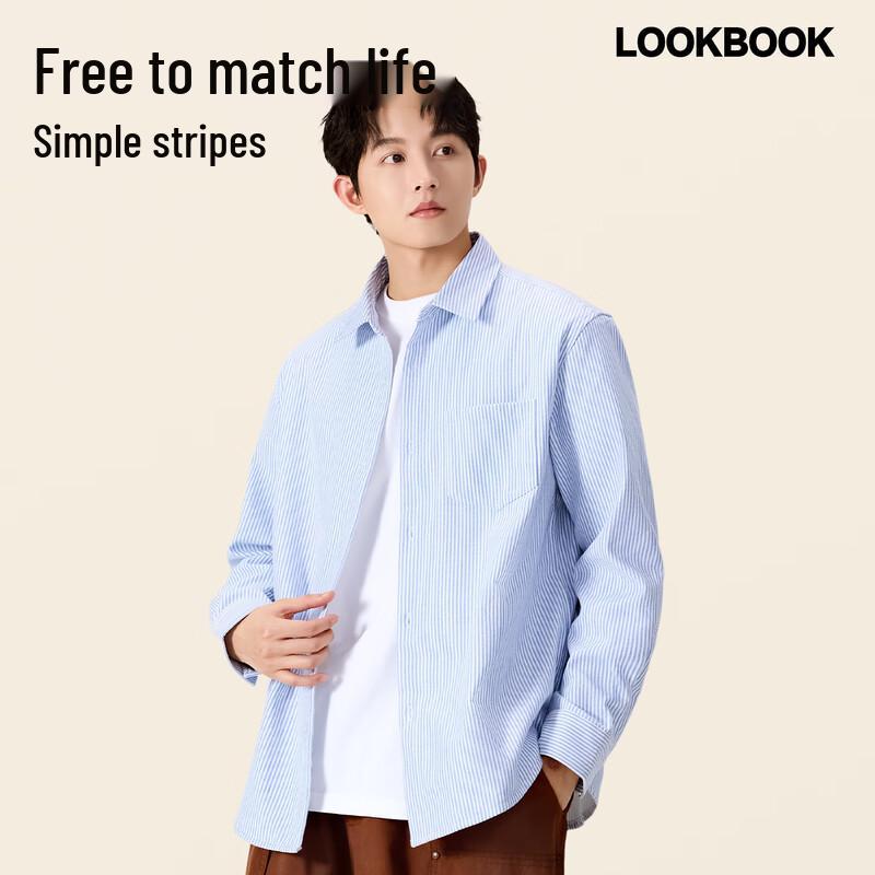 MINISO Men's Plus Velvet Oxford Shirt Jacket