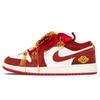 Air Jordan 1 Нескользящие Устойчивые к истиранию Низкие Винтажные Баскетбольные Кроссовки Женские Красные Белые FJ3465-160(Команда1302-)