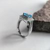 Серебряное кольцо с натуральным топазом 3.289ct, фианитами, вес изделия 4,76 гр (2207207)