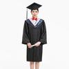 Bachelor Uniform Matte Graduation Gown Cap Tassel Set V-Neck Long Sleeve Robe Graduation Cap And Gown Set Graduation Ceremonies Photo Props
