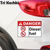 Tri Koshki KCS535 Предупреждение об опасности дизельного топлива Автомобильная наклейка ПВХ наклейки Мотоциклетная наклейка на автомобиль Грузовик Бампер ноутбука Стена Дверь
