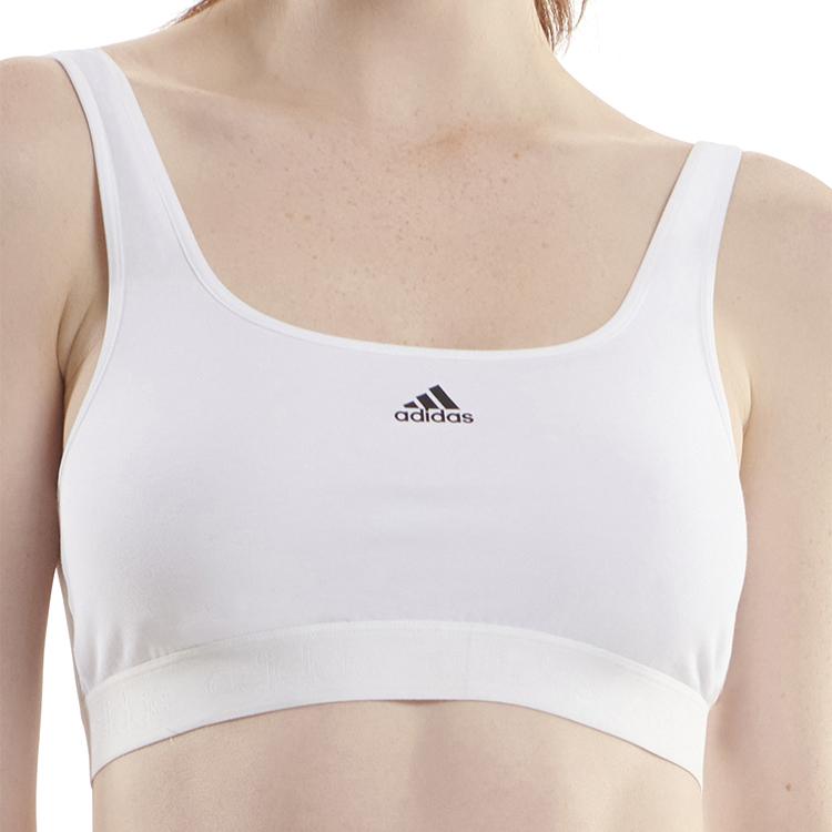 adidas Письменный принт беспроводной дышащий бюстгальтер-бралетт женское нижнее белье белый 4A7H11-192