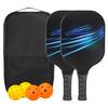Набор ракеток для пиклбола PATIKIL, одобренная USAPA, ракетка для пиклбола с покрытием из стекловолокна и мягкой рукояткой, 2 ракетки, 4 мяча для пиклбола, 1 сумка для переноски для мужчин