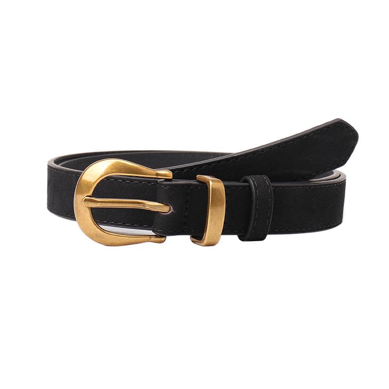 Retro Women's Suede-Look Belt: Stylish, Simple, Decorative, All-Match Accessory