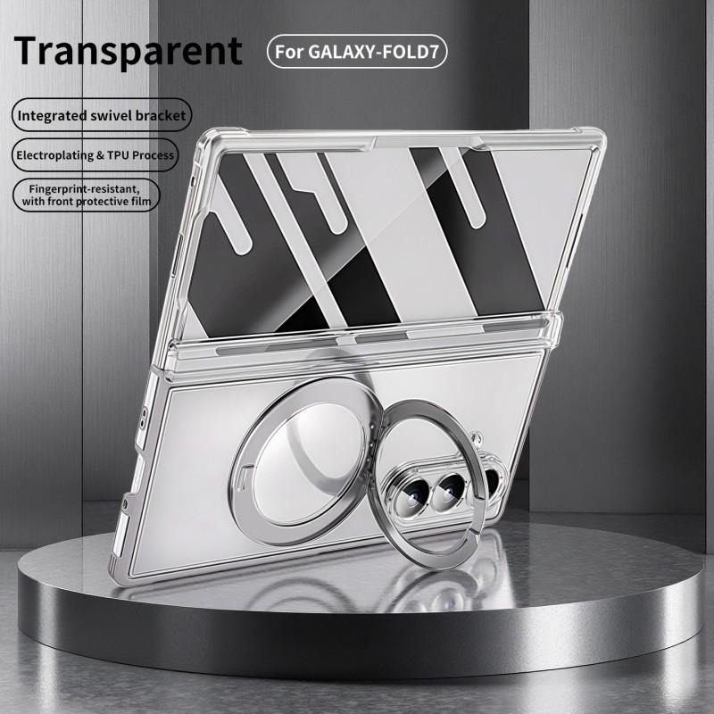 Magnetic Rotating Stand Case Galaxy Z Fold8 Ultra Fold7 Full Body Shockproof Cover With Screen Protector