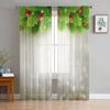 Christmas Tree Decoration Sheer Curtains Living Room Window Tulle Curtains For Bedroom Kitchen Home Decoration Voile Drapes