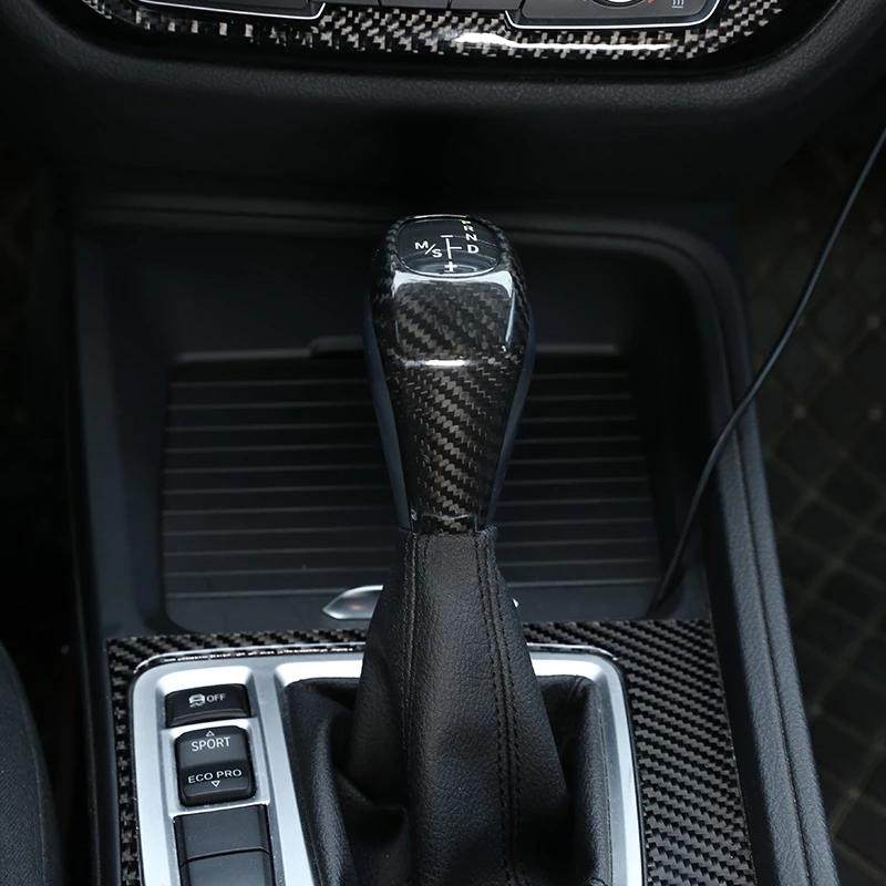 Carbon Fiber Style Car Gear Shift Head Cover Trim Fit For BMW X1 F48 2016-19 /2 Series 218i Gran Tourer F45 F46