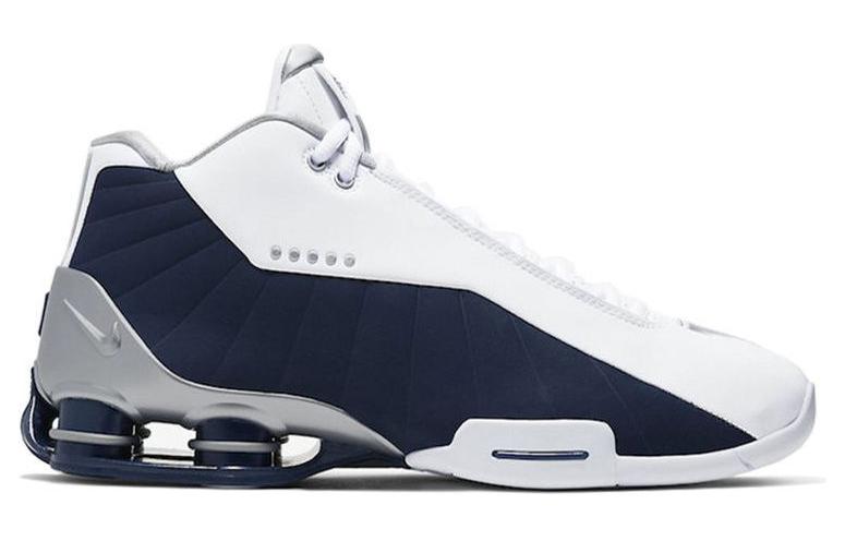 Nike Shox BB4 Белый Серебристый Темно-синий AT7843-100