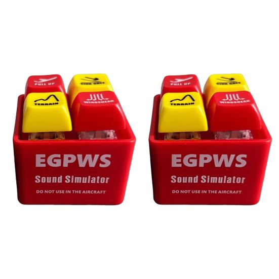 1/2 шт. Брелок Crew Alert Симулятор предупреждающего звука EGPWS с фонариком Реалистичный авиационный дизайн Инструмент для снятия стресса
