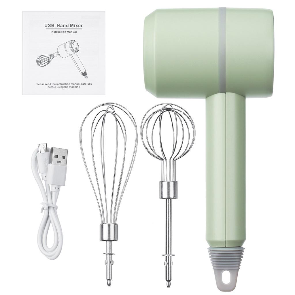 20W Electric Hand Baking Mixer Wireless Stainless Steel Egg Beater Mini Electric Whisk Mixer Household Handheld Whisk Stand Cake