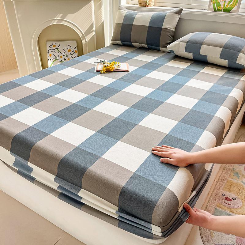 Cotton Bed Sheet on Elastic Cute Printed Mattress Cover for Kids Cartoon Pure Cotton Bed Linen (without Pillowcase)
