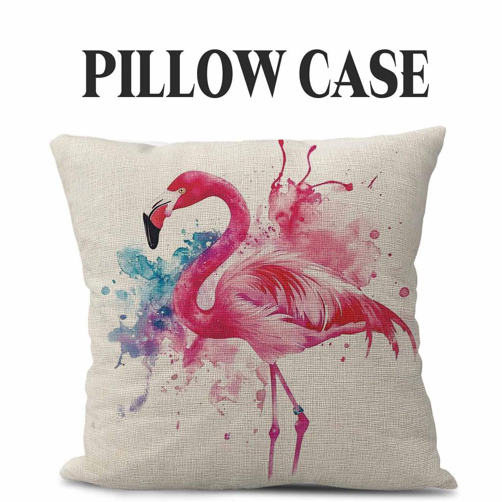 Flamingo Series Throw Pillow Covers With Digital Printing Of Short Plush Fabric Car-Shaped Sofa Cushion For Office Home Decor