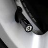 For VW R Golf 6 Jetta Bora Mk4 GTI GTD Tiguan Passat Touran Polo 4pcs Car Wheel Tire Valve Caps Stem Case With Logo Auto Styling