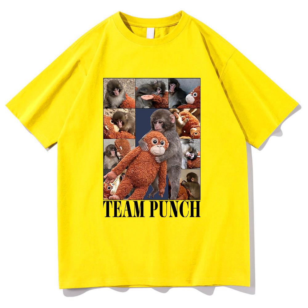 Monkey Punch Baby Monkey T Shirt 2026 WomenUnisex Clothing Cotton Clothes Graphic Tops for Lover Gifts Hight Quality T Shirts