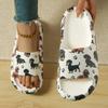 [Cozy Slippers] Soft Comfortable Cartoon Dog Design Slippers | Non-Slip Durable Unisex Couple Slides, Cozy Animal Print Indoor Slides