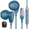 Type C Earphones Wired Compatible with iPhone16 Pro Max 10 Air5 Mini 6 Compatible with Google Pixel8 7a 6 Pro Deep Bass with Microphone Equipped with