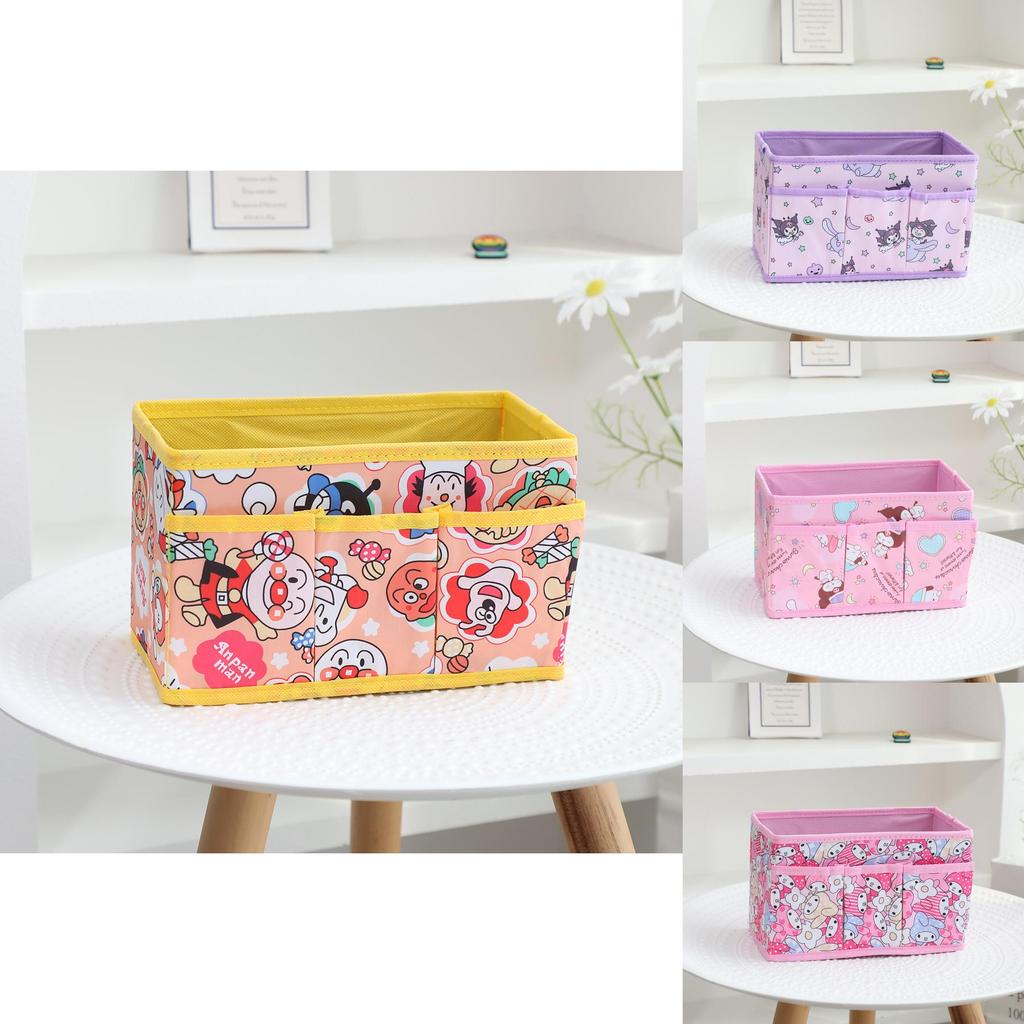 Hello Kitty Kuromi Pochacco Pattern Multi Pocket Foldable Desktop Storage Box For Bedroom And Office Organization
