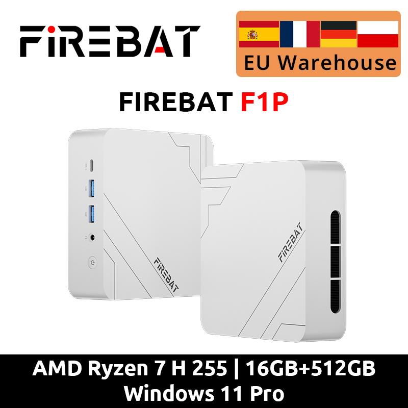 FIREBAT F1 P Мини-ПК AMD Ryzen 7 H 255 16 ГБ+512 ГБ/24 ГБ+1 ТБ SSD Win11 Pro Wi-Fi 6 BT5.2 USB4.0 Игровой Мини-Компьютер