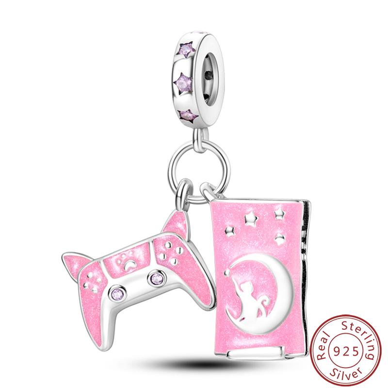 Милая серия «Кошка и собака» Медные шармы «Луна», «Бабочка», «Отпечаток лапы» 3 мм Сделай сам Изготовление изящных ювелирных изделий Подарки