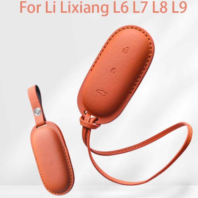Simple Leather Car Key Cover For Li Lixiang L6 L7 L8 L9 Key Accessories