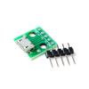 MICRO USB TurnDip USB Type B Mike5p Поверхностный монтаж к Прямому штекеру Панель управления Припаянная Розетка