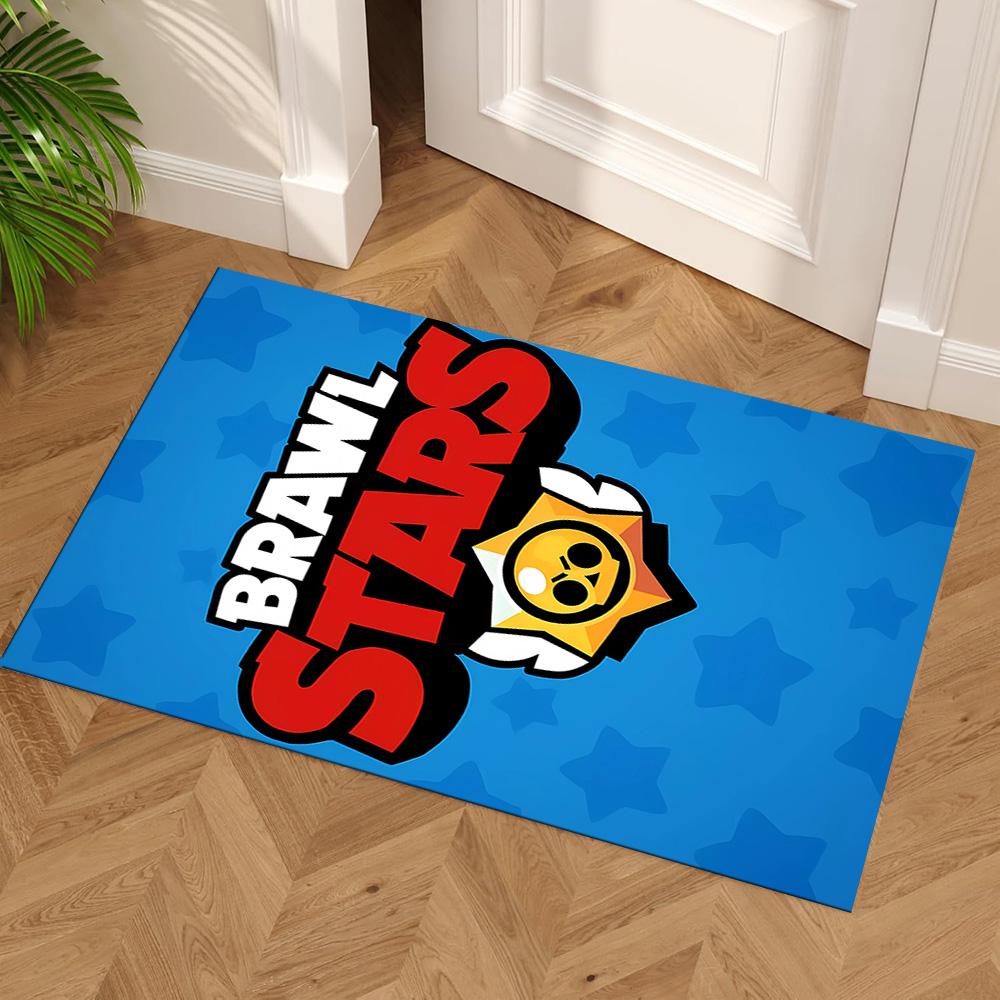 Brawl Stars Floor Mat Design for Outdoor Study room Playrooms Kitchen Antislip Carpet Decorate Offices Birthday/Christmas Gift