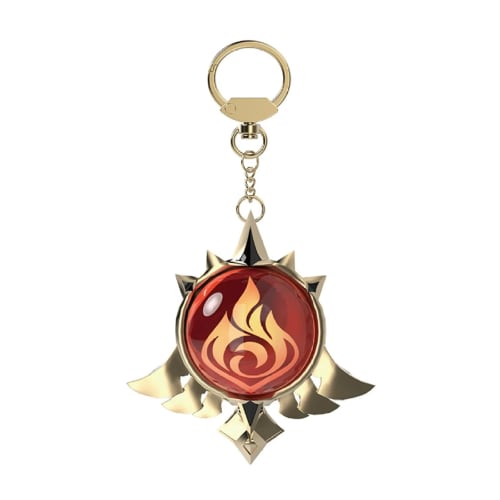 Genshin Impact Eye of God Pendant, Mondstadt Castle - Fire Element Eye of God Charm, Game Accessories, Genshin Impact Official Merchandise