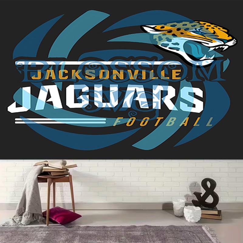1pc Jacksonville Jaguars logo Tapestry, Living Room, Bedroom, Office, Party Decor, Ideal Festive Gift