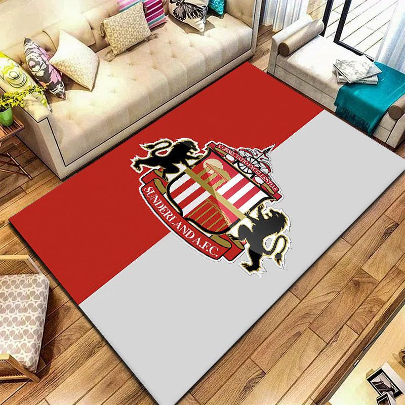 Sunderland Association Football Club Carpet Rug for Living Room Bedroom Home Sofa Decoration,Kids play Non-slip Floor Mat
