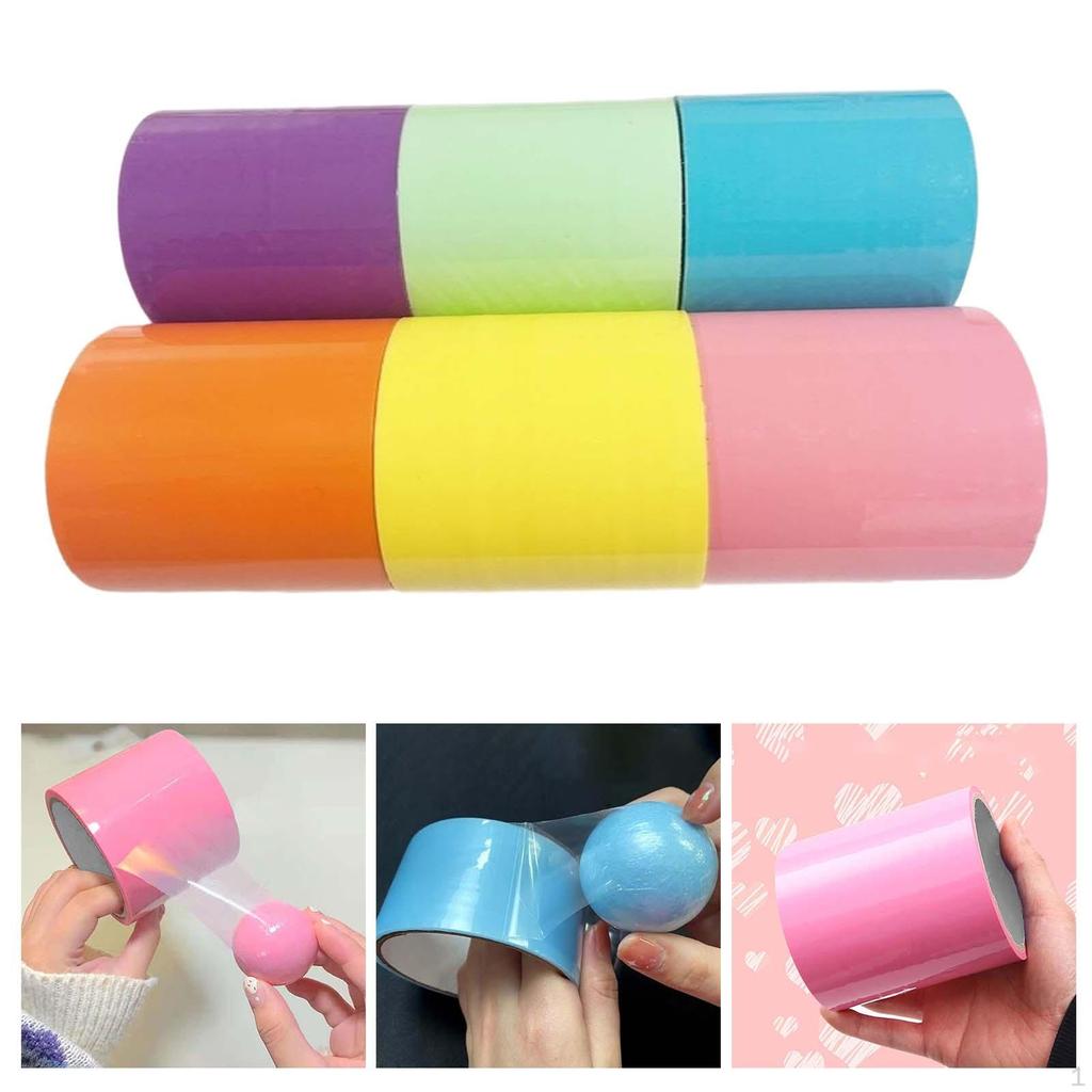 6Pcs Sticky Ball Rolling Tapes Educational Toys DIY Crafts Supplies for Gifts Party