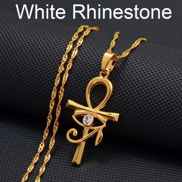 Символ Древнего Египта Анк Вечная Жизнь Крест Глаз Ра Бога Солнца Кулон Ожерелье Амулет Защитить Здоровье Ювелирные Изделия Египетские Очаровательные Аксессуары