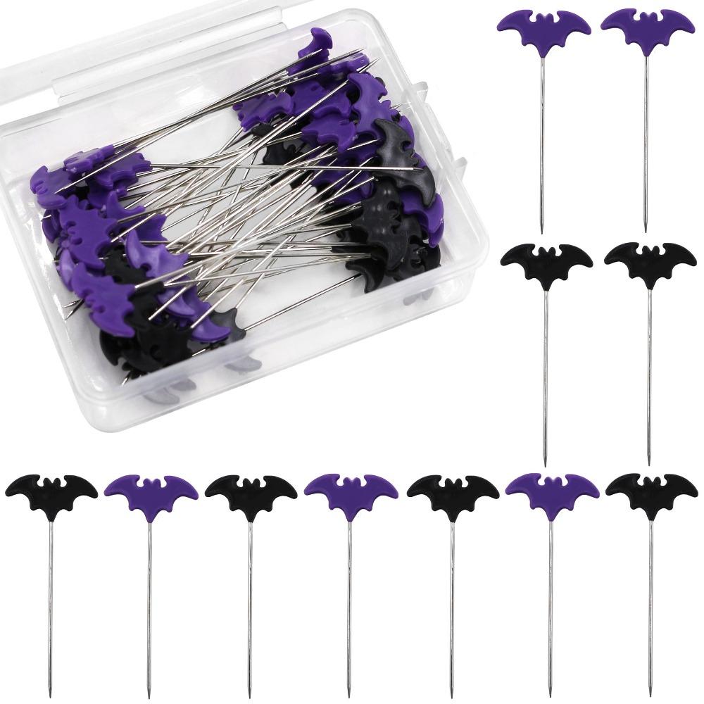 50/100Pcs Reusable Halloween Bat Sewing Needle Cartoon Embroidery Patchwork Pins Patchwork Craft