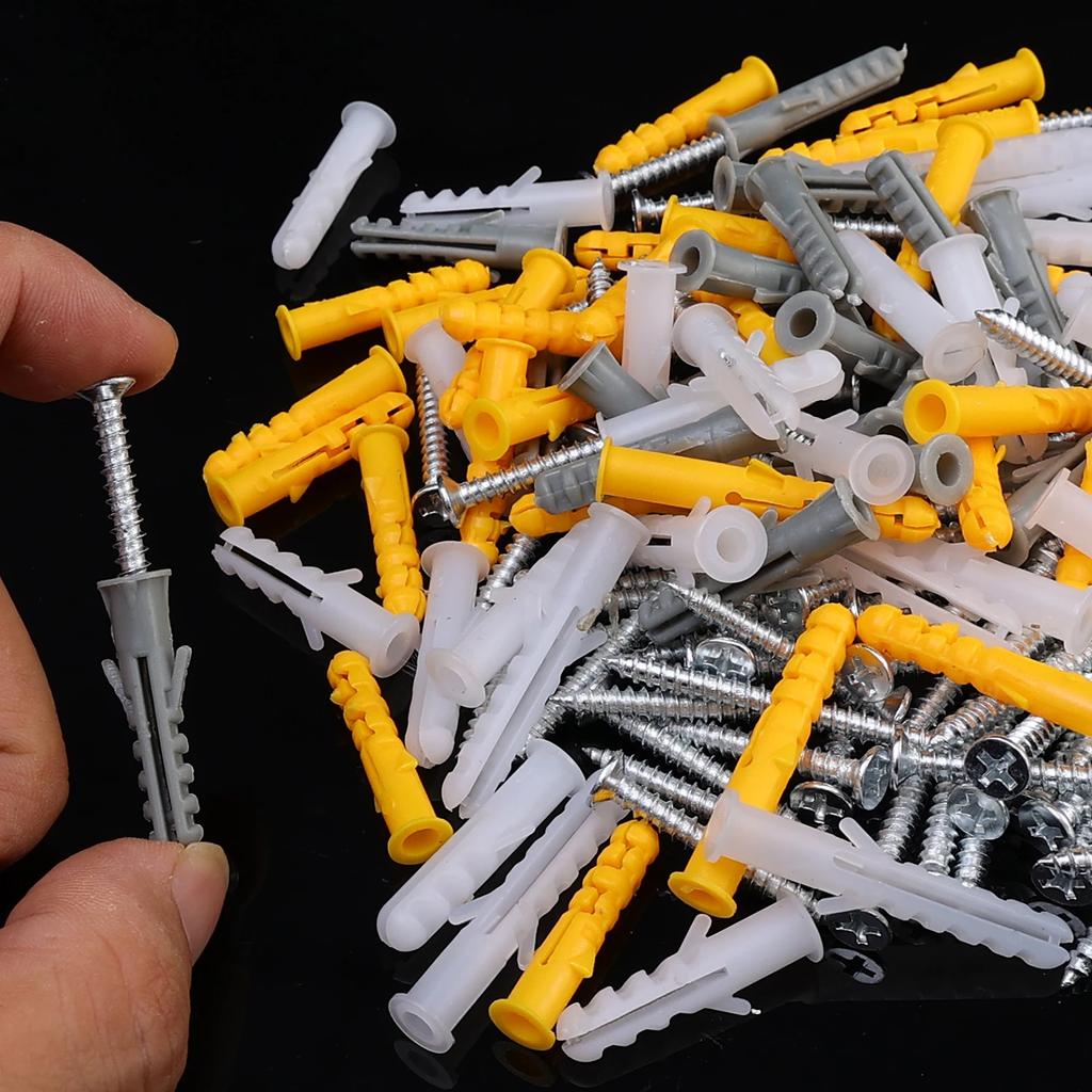 Пластиковая оболочка саморезы крестовые наконечники нержавеющая сталь распорный винт дюбель для стены сверлильный дюбель болт трубная стойка крепеж
