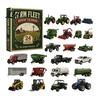 Christmas Stocking Stuffer 2026 Transportation Advent Calendar, 24-Day Acrylic Ornament Set with Vehicle Birthday Gift for Kids Figures, Tree