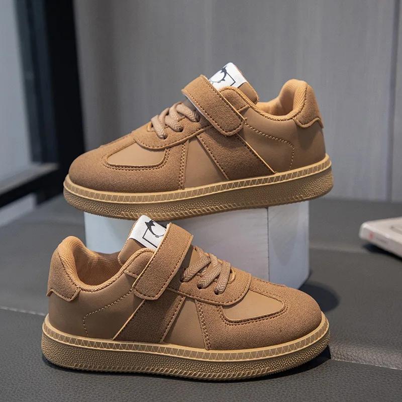 Детские спортивные туфли на плоской подошве, модные нескользящие кроссовки для мальчиков, дышащие, удобные, повседневные туфли на плоской подошве, новые осенние кроссовки для девочек