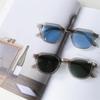 Fashion Square Sunglasses Women Retro Rivets Decoration Gradient Shades Men Driving Anti-Glare Sun Glasses Eyewear