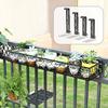 4 Pcs Window Box Brackets Heavy Duty Flower Box Brackets Adjustable Balcony Planter Holder for Deck Railing Balconies Window Box