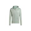 Xperior Light Fleece Hooded Jacket Solid Color Logo Long Sleeve Jacket Men Jacket Silver Gray Green IQ3718