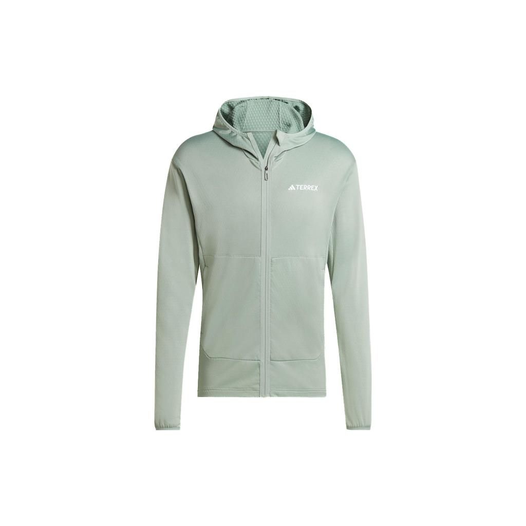 adidas Xperior Light флисовая куртка с капюшоном однотонная куртка с длинным рукавом с логотипом мужская куртка серебристо-серый зеленый IQ3718