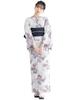 SOUBIEN Floro Yukata Set and Free Purple and Navy Chrysanthemum Design Women's 3-Piece (Yukata, Obi, Geta), Size, (ykt10145-obs00329)