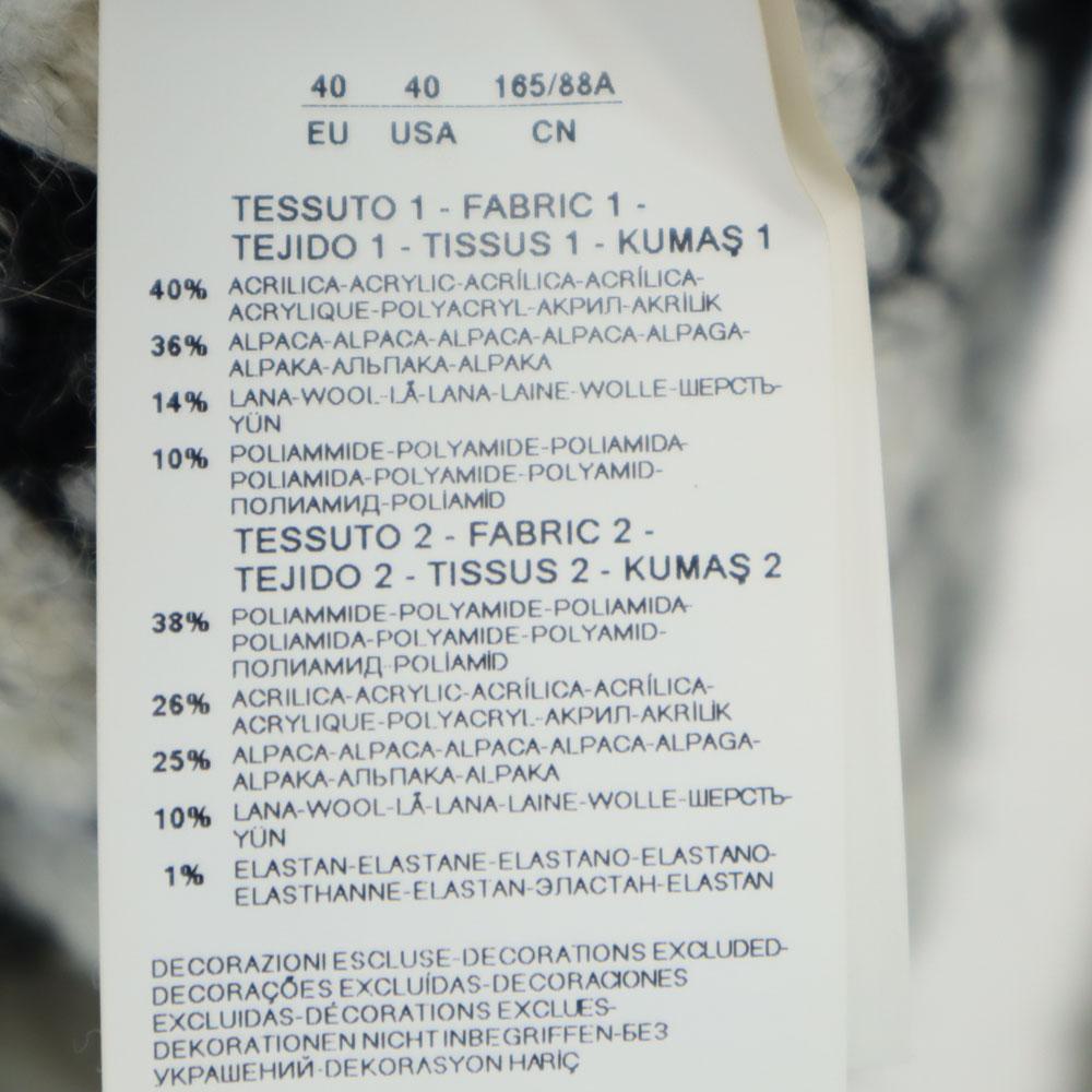 Armani Jeans Шерстяная смесь Пальто вязаное с длинным рукавом 40 Белая система Женское Б/У