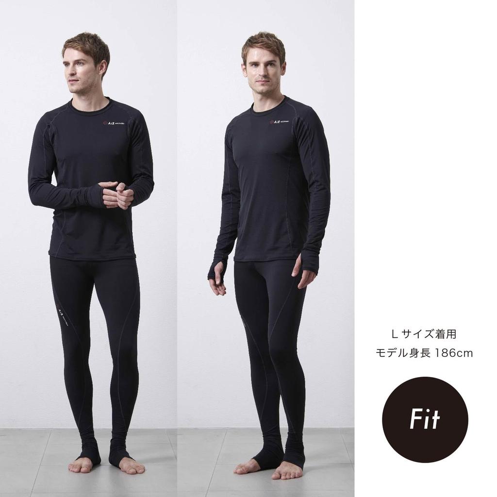 Nishikawa Air Recovery Sleep Techwear Recovery Сделано в PS44130063 Топ, Мужской, XXL, Одежда, Япония, Черный,