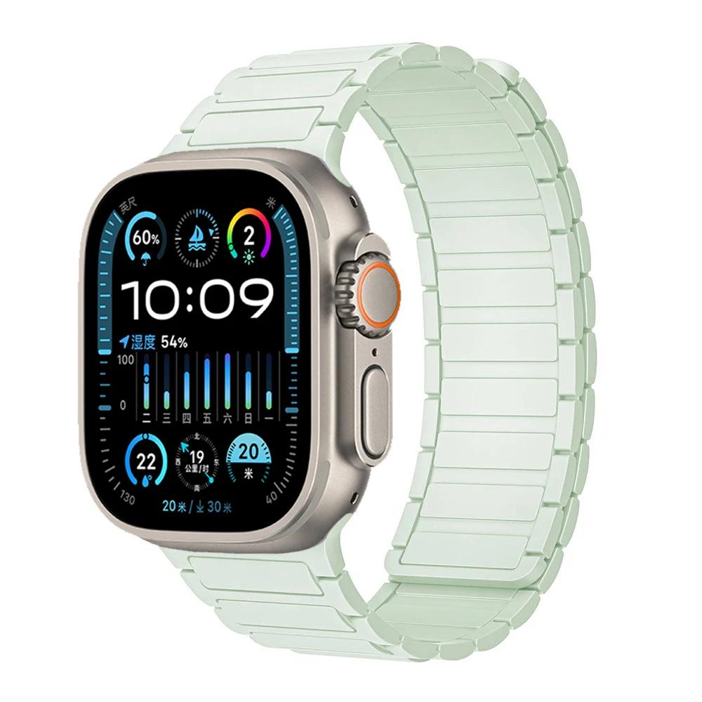 Магнитный петлевой ремешок для Apple Watch Ultra 3/2/1 Band 49мм 11 10 9 8 7 46мм 42мм 45мм 41мм Силиконовый браслет iWatch 6 5 4 SE 44мм