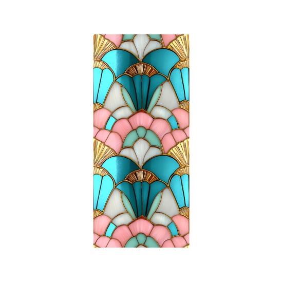 Stained Glass Rainbow Window Privacy Film Decorative Sun Blocking Glass Clings Colorful Static Coverings Decals for Home Glass Door