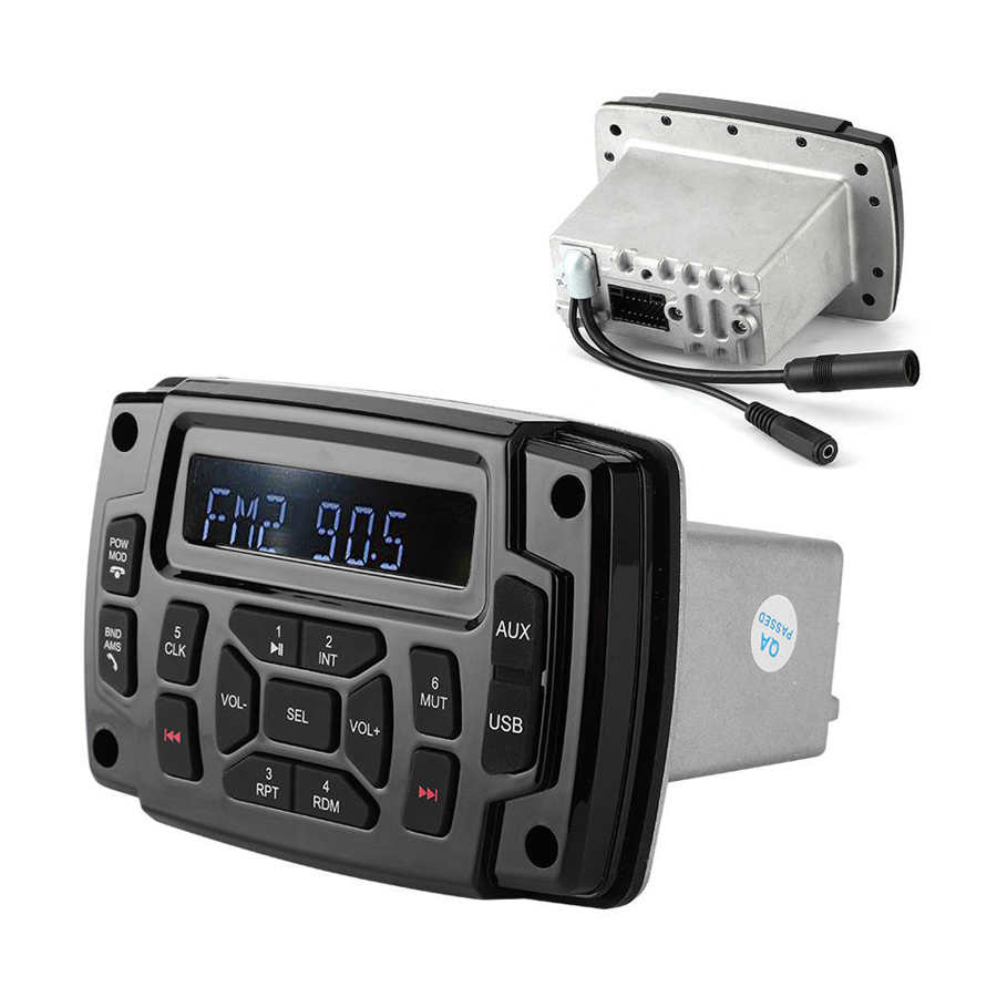 Водонепроницаемый морской Bluetooth стерео радио 12 В цифровой медиа аудио FM Am приемник лодка Mp3-плеер с дополнительным входом-выходом USB