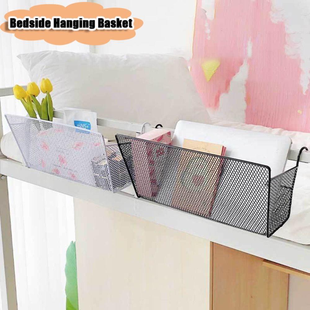 with Hook Bedside Hanging Basket Strong load-bearing Bedside Rack Durable Storage Basket