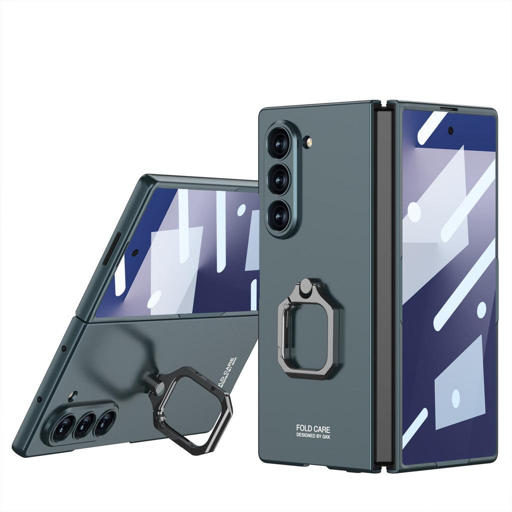 Чехол для Samsung Z Fold7: Квадратная подставка-кольцо, Встроенный чехол, Персонализированная пленка, Защитный чехол от падений для мужчин и женщин