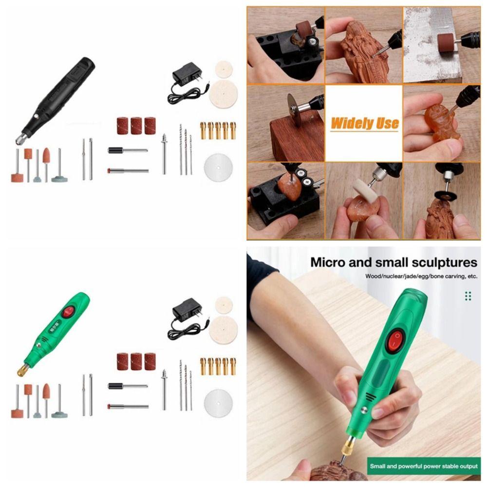 DIY Electric Drill Set Ergonomic Cordless Drill Mini Rotary Grinder Tool  Cutting