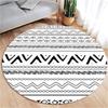 Ethnic Style Circular Carpet Bedroom Minimalist Computer Chair Circular Pad Dressing Table Bedside Dirt Resistant