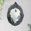 Goddess Triple Moon Celtic Sacred Mother Maiden Crone Wall Hanging Mirror With Pentagram Amulet Pendant Plaque Decor